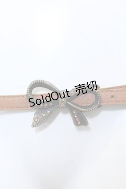 画像1: axes femme / リボン合皮細ベルト  ブラウン O-25-05-11-004-AX-ZA-IG-ZT169-F001