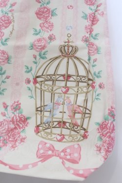 画像2: Angelic Pretty / 小鳥たちのシンフォニアエコトート  アイボリー×ピンク O-25-05-11-022-AP-BG-IG-OS