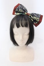 画像1: 【SALE】LOLITA他 / リボンクリップブローチ カチューシャ  クロ×アカ O-25-05-12-001-LO-AC-IG-ZT394-F004 (1)
