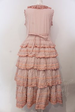 画像4: PINK HOUSE / ギンガムチェックパッチワークフリルワンピース  ピンク O-25-05-12-031-LO-OP-OW-OS