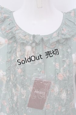 画像2: PINK HOUSE / ひつじプリントワンピース  ハッカ O-25-05-12-032-LO-OP-OW-OS