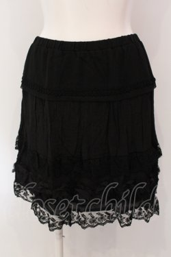 画像1: axes femme / ローズモチーフペチスカート  クロ O-25-05-12-033-AX-SK-IG-OS