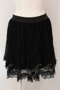 axes femme / チュールプリーツはしごレーススカート M クロ O-25-05-12-034-AX-SK-IG-OS