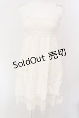 axes femme POETIQUE / ドビードットシャーリングワンピース M アイボリー O-25-05-12-041-AX-OP-IG-OS