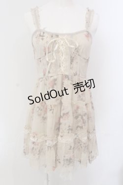 画像1: axes femme / スパーク楊柳花柄チュニック M アイボリー O-25-05-12-046-AX-OP-IG-OS