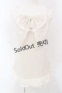 画像1: axes femme / BIGリボンキャミソール M アイボリー O-25-05-12-047-AX-TO-IG-OS