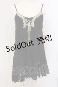 axes femme / 異素材キャミソールチュニック M クロ O-25-05-12-052-AX-TO-IG-OS