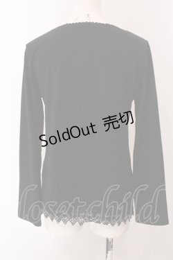 画像3: axes femme / リボン付きカットソー M クロ O-25-05-12-057-AX-TO-IG-OS