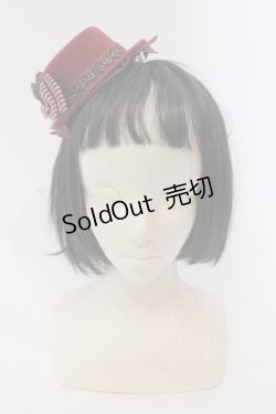 画像2: axes femme / リボンプチ薔薇ミニハットクリップ  アカ O-25-05-12-006-AX-ZA-IG-OS