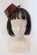 画像2: axes femme / リボンプチ薔薇ミニハットクリップ  アカ O-25-05-12-006-AX-ZA-IG-OS (2)