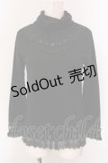 axes femme / ストーン配色ハイネックインナーカットソー M クロ O-25-05-12-058-AX-TO-IG-OS