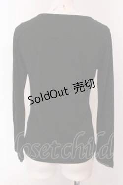 画像3: axes femme / タックシフォンリボンカットソー M クロ O-25-05-12-059-AX-TO-IG-OS