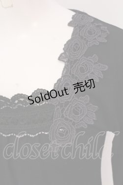 画像2: axes femme / ローズモチーフレースカットソー  クロ O-25-05-12-060-AX-TO-IG-OS