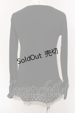 画像3: axes femme / ローズモチーフレースカットソー  クロ O-25-05-12-060-AX-TO-IG-OS