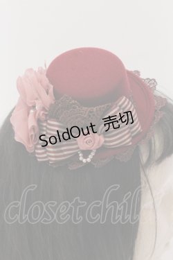 画像3: axes femme / リボンプチ薔薇ミニハットクリップ  アカ O-25-05-12-006-AX-ZA-IG-OS
