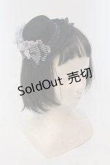 axes femme / リボンプチ薔薇ミニハットクリップ  クロ×ネイビー O-25-05-12-007-AX-ZA-IG-OS