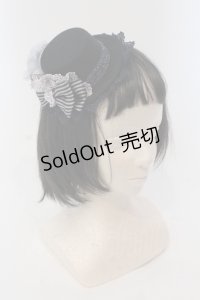 axes femme / リボンプチ薔薇ミニハットクリップ  クロ×ネイビー O-25-05-12-007-AX-ZA-IG-OS