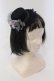 画像1: axes femme / リボンプチ薔薇ミニハットクリップ  クロ×ネイビー O-25-05-12-007-AX-ZA-IG-OS (1)