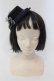 画像2: axes femme / リボンプチ薔薇ミニハットクリップ  クロ×ネイビー O-25-05-12-007-AX-ZA-IG-OS (2)