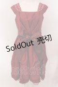 axes femme / シャンタンドレス M アカ O-25-05-12-072-AX-OP-IG-OS
