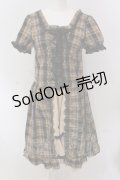 axes femme / スカラップ刺繍レースアップワンピース  ブラウン O-25-05-12-073-AX-OP-IG-OS