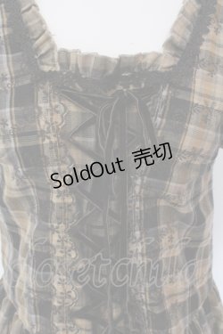 画像2: axes femme / スカラップ刺繍レースアップワンピース  ブラウン O-25-05-12-073-AX-OP-IG-OS