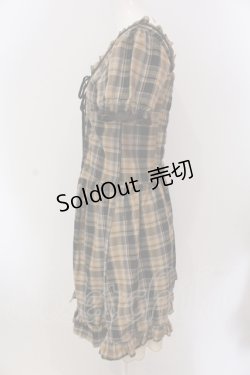 画像3: axes femme / スカラップ刺繍レースアップワンピース  ブラウン O-25-05-12-073-AX-OP-IG-OS