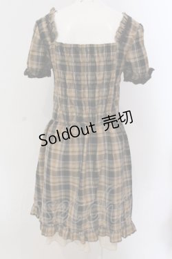 画像4: axes femme / スカラップ刺繍レースアップワンピース  ブラウン O-25-05-12-073-AX-OP-IG-OS