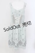 axes femme / フレームパネル柄ドレス  ミント O-25-05-12-074-AX-OP-IG-OS