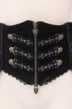 画像2: OZZ ANGELO / Capricious Kitty Corset　コルセット  ブラック×ネイビー O-25-05-12-076-OO-TO-OW-OS