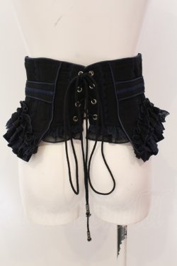 画像4: OZZ ANGELO / Capricious Kitty Corset　コルセット  ブラック×ネイビー O-25-05-12-076-OO-TO-OW-OS
