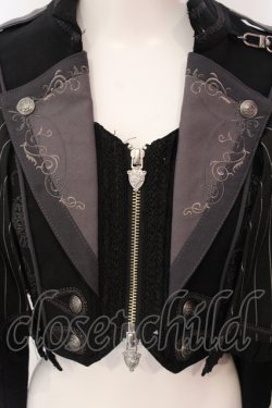 画像2: Ozz oneste / トレーン付きショートジャケット  ブラック O-25-05-12-079-OO-JA-OW-OS