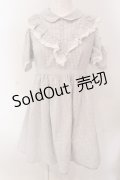 evelyn / ショルダーカットギンガムワンピース  グレー O-25-05-12-080-LO-OP-IG-OS