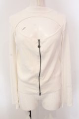axes femme / センタージップフレア袖ニット F シロ O-25-05-12-081-AX-TO-IG-OS