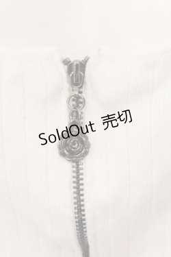 画像2: axes femme / センタージップフレア袖ニット F シロ O-25-05-12-081-AX-TO-IG-OS