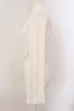 画像3: axes femme / センタージップフレア袖ニット F シロ O-25-05-12-081-AX-TO-IG-OS