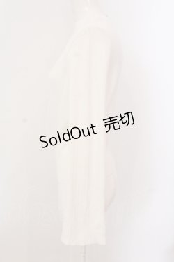 画像3: axes femme / センタージップフレア袖ニット F シロ O-25-05-12-081-AX-TO-IG-OS