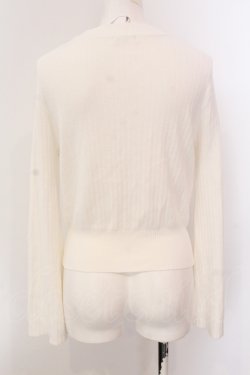 画像4: axes femme / センタージップフレア袖ニット F シロ O-25-05-12-081-AX-TO-IG-OS