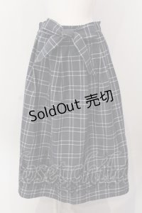 axes femme / フロッキープリントスカート  グレー O-25-05-12-082-AX-SK-IG-ZI