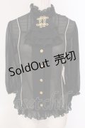 metamorphose / モチーフつきブラウス  クロ O-25-05-12-084-ME-BL-IG-OS