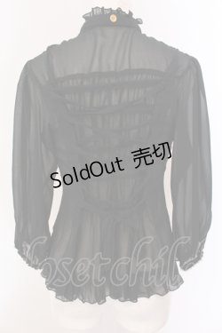 画像4: metamorphose / モチーフつきブラウス  クロ O-25-05-12-084-ME-BL-IG-OS