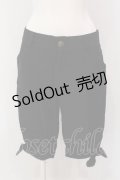 axes femme / 裾リボンハーフパンツ  クロ O-25-05-12-012-AX-PA-IG-OS