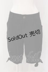 axes femme / 裾リボンハーフパンツ  クロ O-25-05-12-012-AX-PA-IG-OS