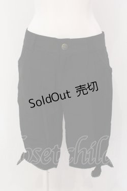 画像1: axes femme / 裾リボンハーフパンツ  クロ O-25-05-12-012-AX-PA-IG-OS