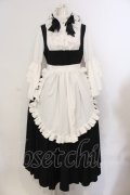 黒猫庄 （海外ロリィタ） / メイドVIII号 フルセット【Black Cat Manor】  ブラック×ホワイト O-25-05-12-013-LO-OP-IG-OS