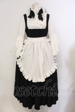 画像1: 黒猫庄 （海外ロリィタ） / メイドVIII号 フルセット【Black Cat Manor】  ブラック×ホワイト O-25-05-12-013-LO-OP-IG-OS