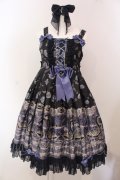 metamorphose / Black Swanハイウエストジャンパースカートセット  クロ×ネイビー O-25-05-12-014-ME-OP-IG-OS