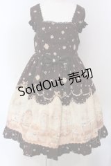 BABY,THE STARS SHINE BRIGHT / Lovely Sweet Room柄ベビードールジャンパースカート  ブラウン O-25-05-12-015-BA-OP-IG-OS