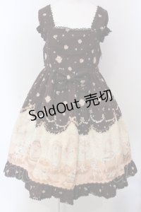 BABY,THE STARS SHINE BRIGHT / Lovely Sweet Room柄ベビードールジャンパースカート  ブラウン O-25-05-12-015-BA-OP-IG-OS