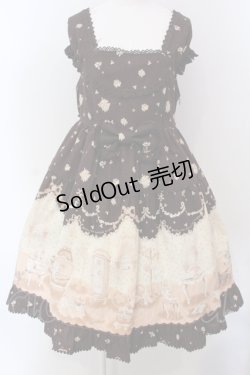 画像1: BABY,THE STARS SHINE BRIGHT / Lovely Sweet Room柄ベビードールジャンパースカート  ブラウン O-25-05-12-015-BA-OP-IG-OS